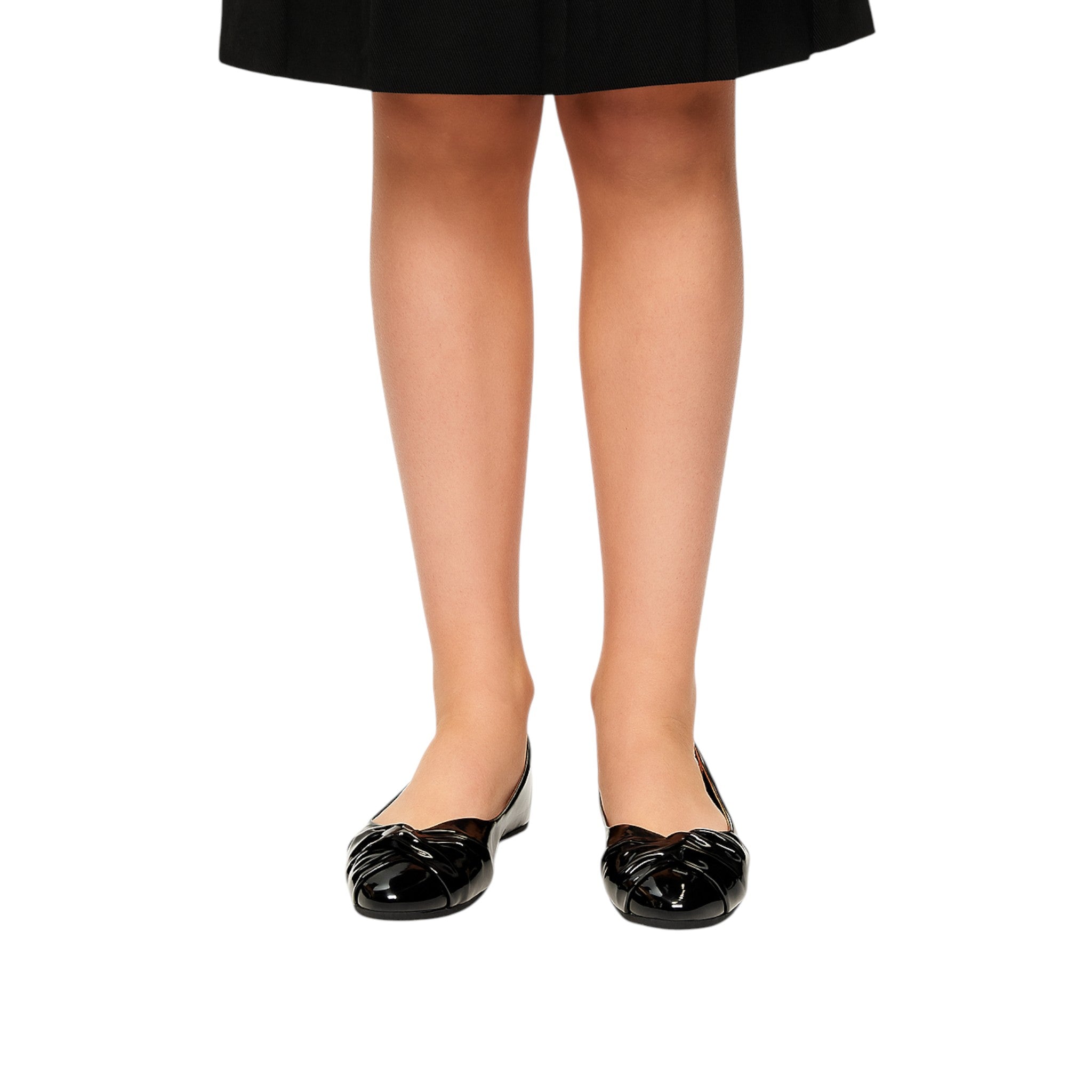 Ladies Black Slip On Flat Shoes - Schoolwear / Workwear